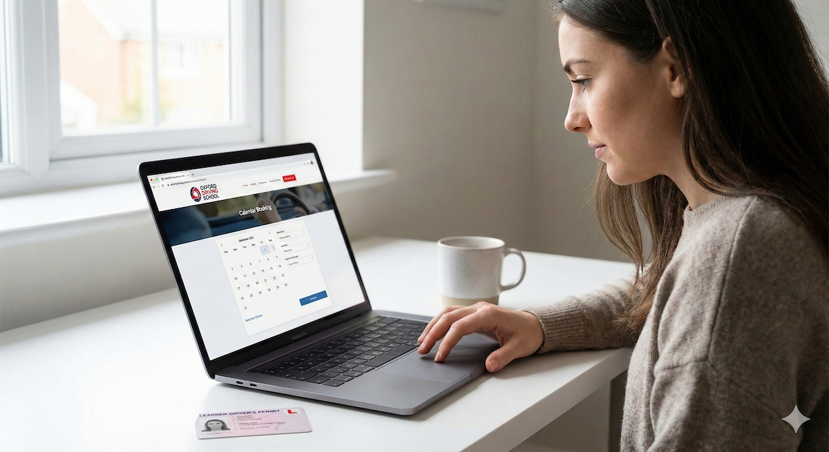 Driver learner tying to book a driving lesson